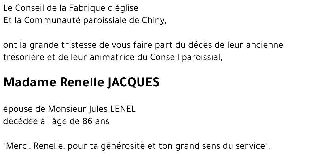 Renelle JACQUES