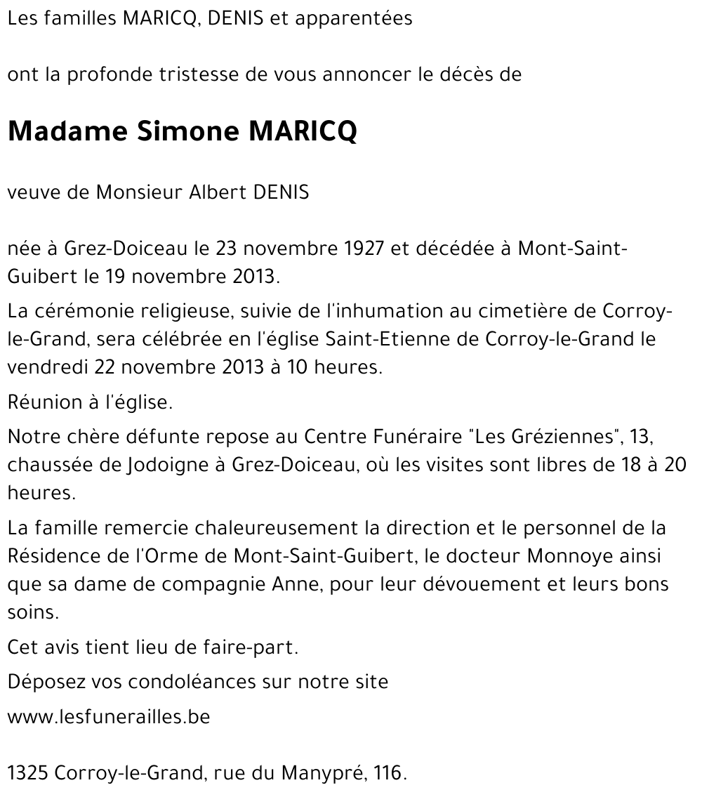 Simone MARICQ