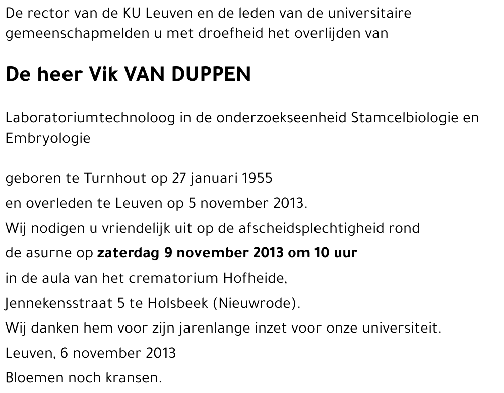 Vik VAN DUPPEN