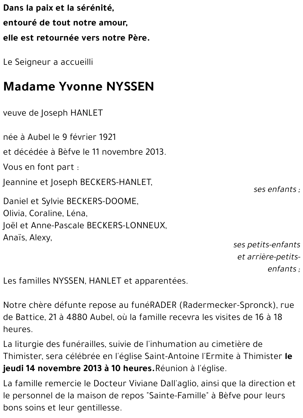 Yvonne NYSSEN