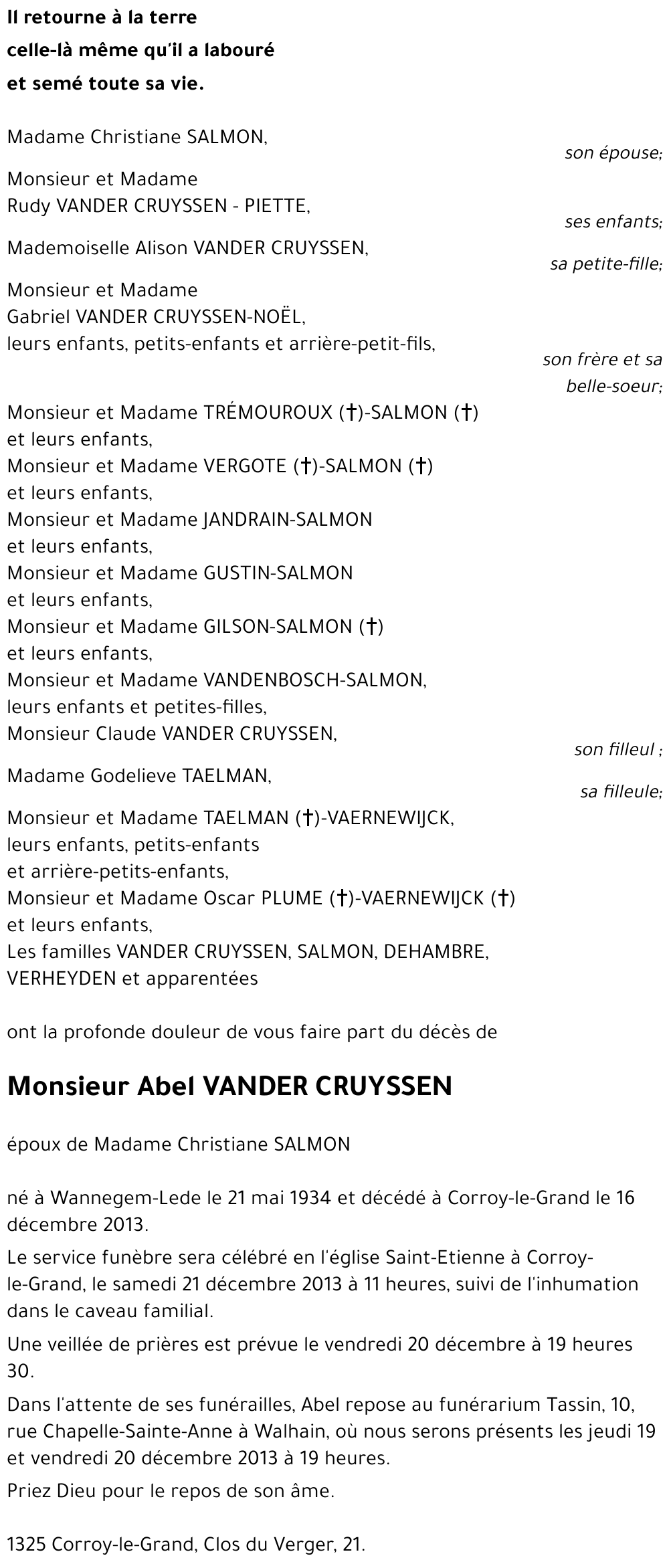 Abel VANDER CRUYSSEN