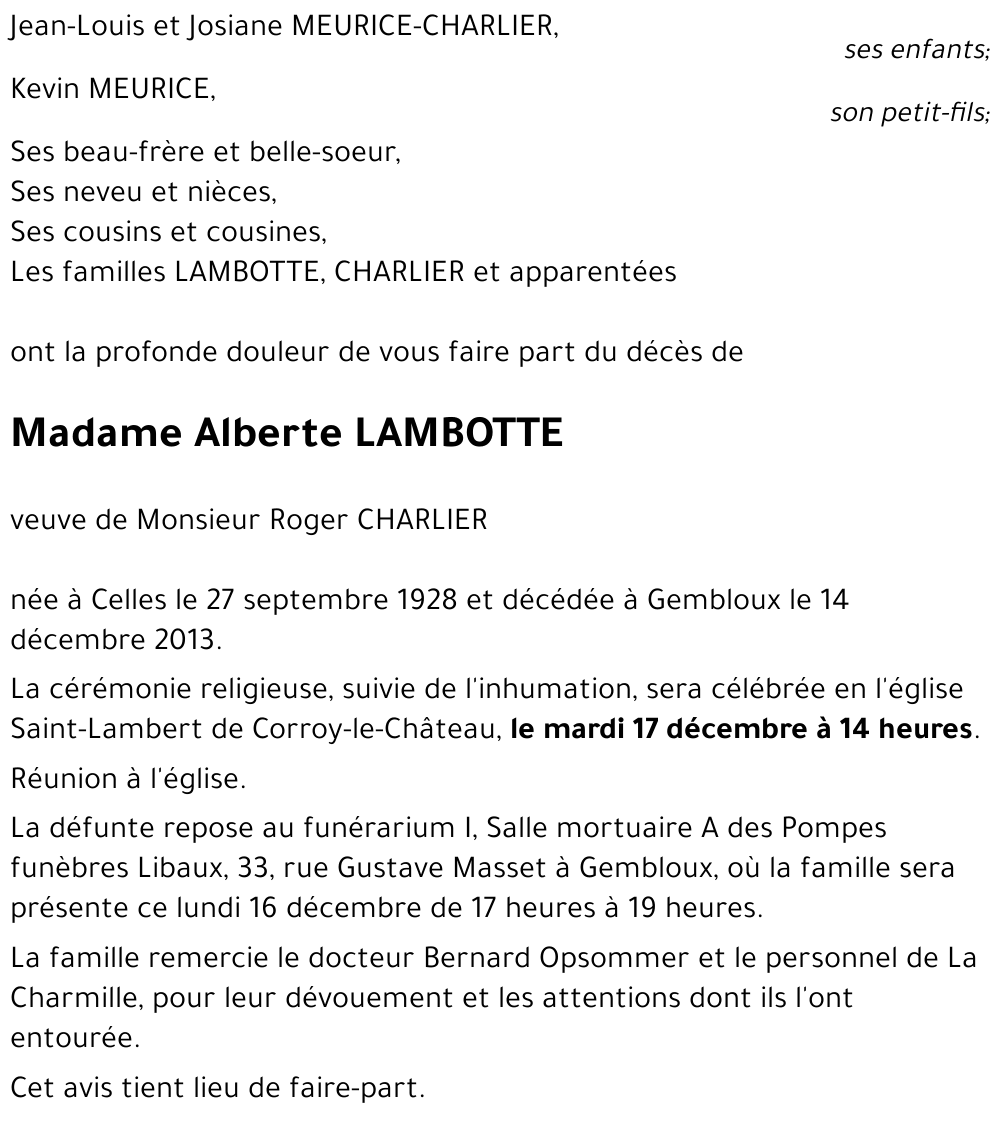 Alberte LAMBOTTE