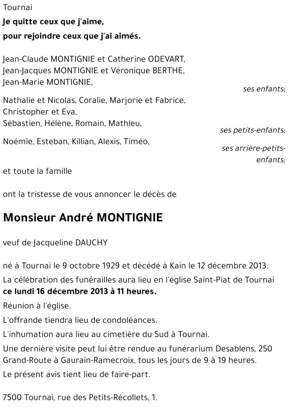 André MONTIGNIE