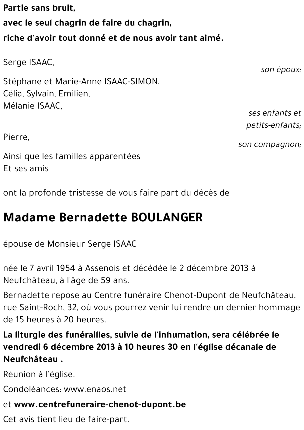 Bernadette BOULANGER