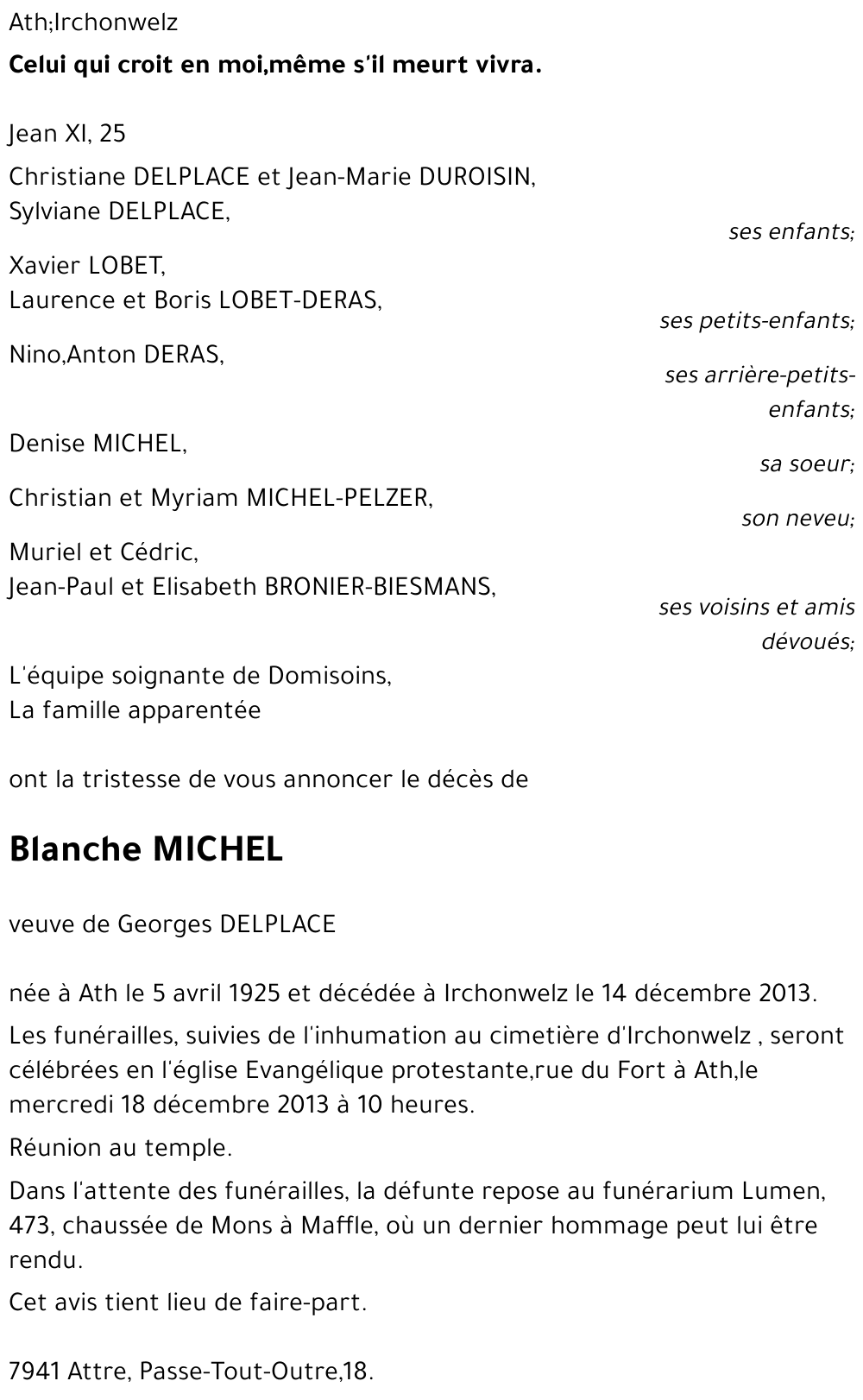 Blanche MICHEL