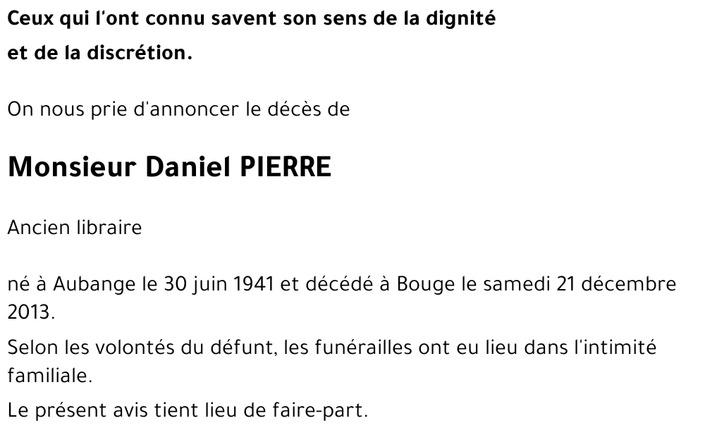 Daniel PIERRE