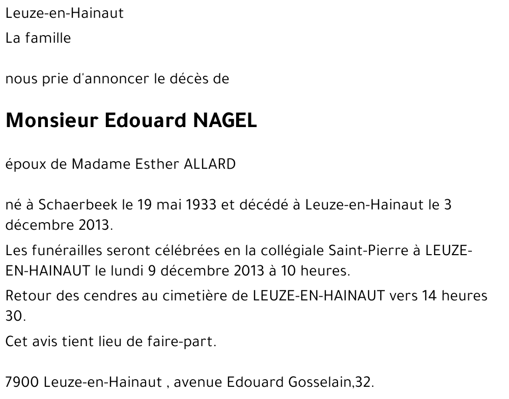 Edouard NAGEL