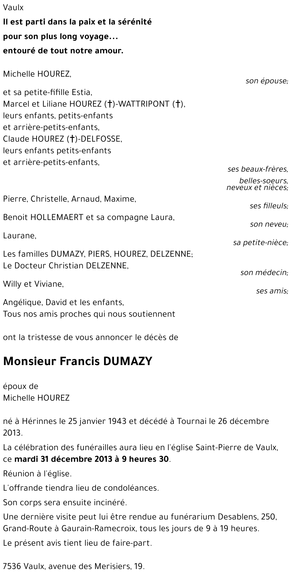 Francis DUMAZY