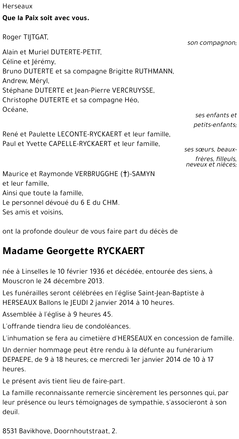 Georgette RYCKAERT