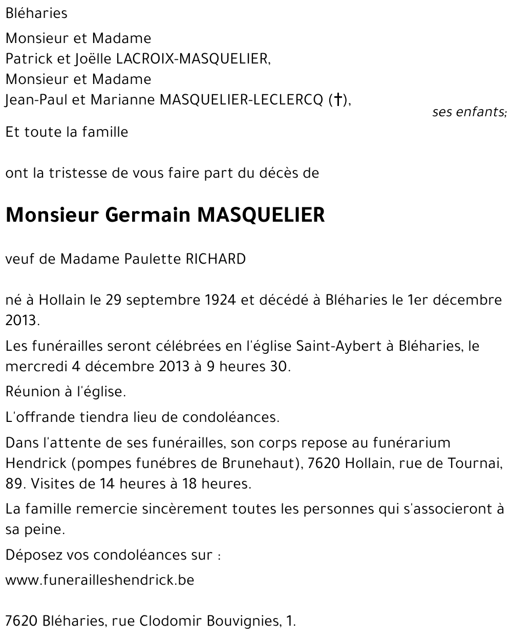 Germain MASQUELIER
