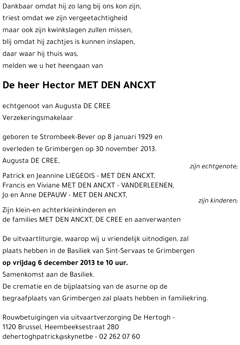 Hector MET DEN ANCXT