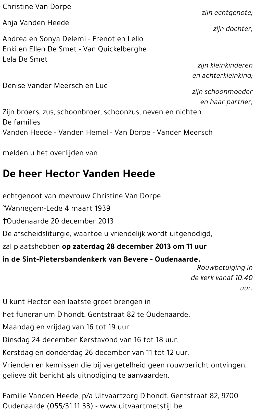 Hector Vanden Heede