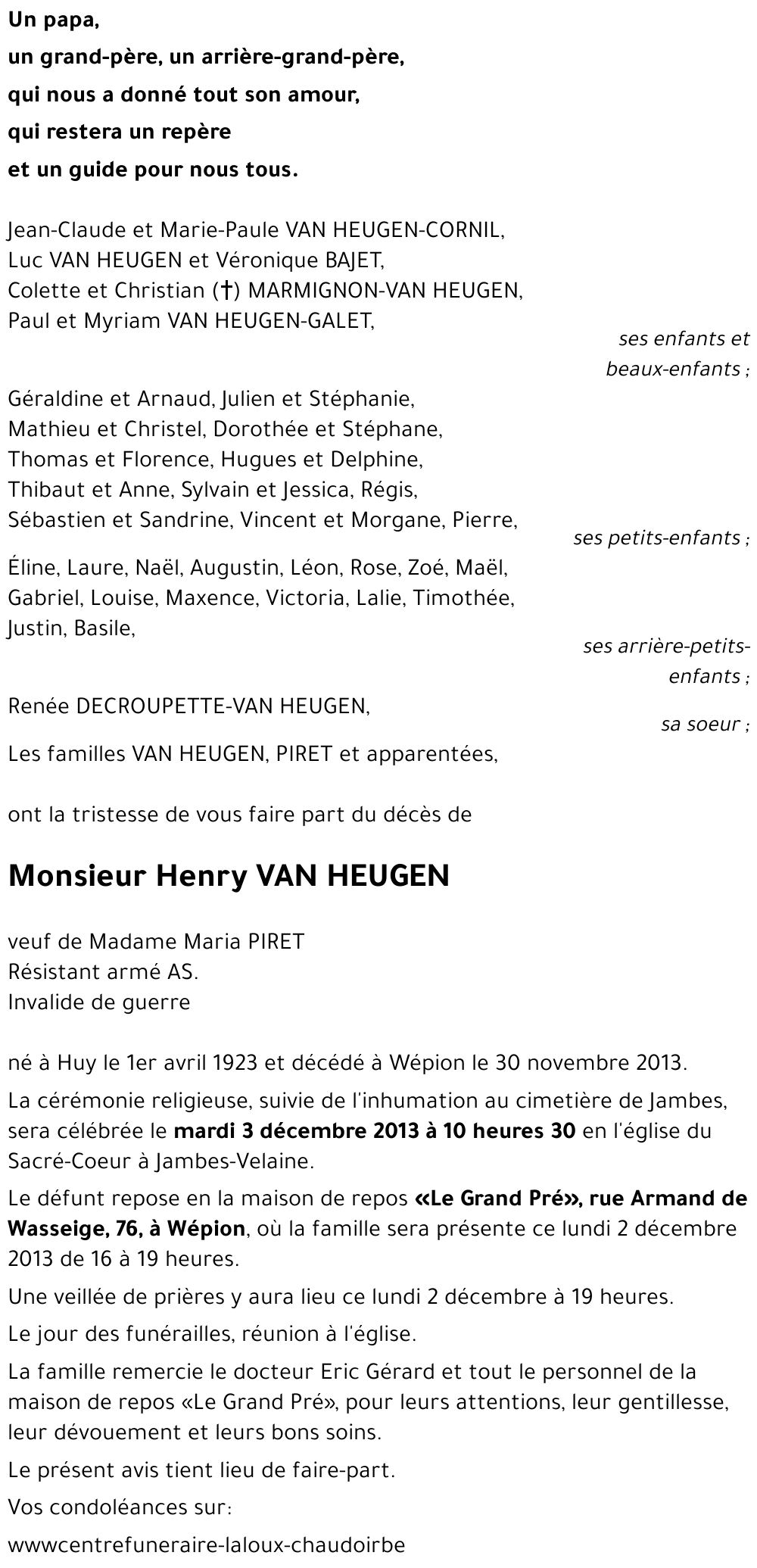 Henry VAN HEUGEN