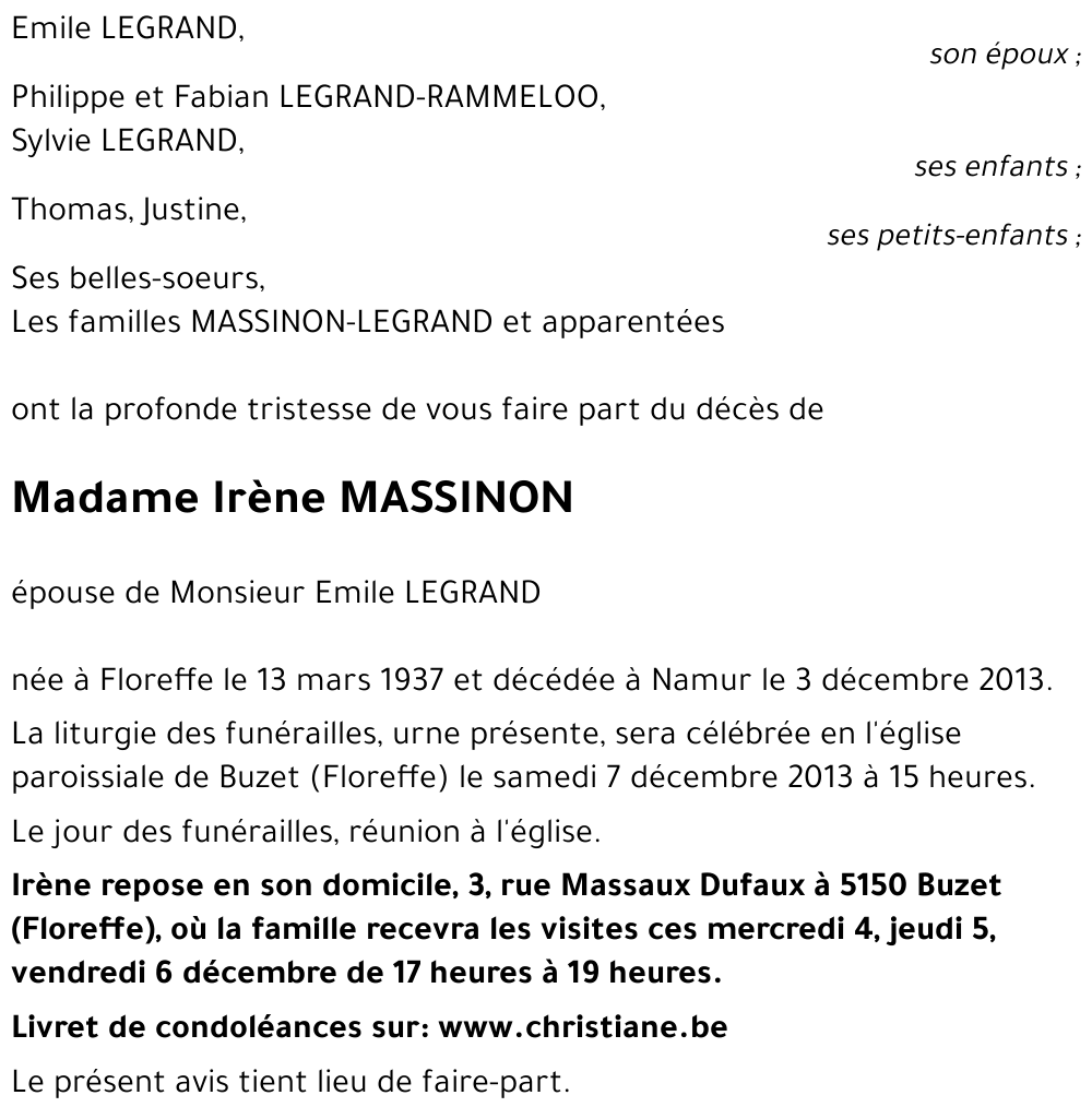 Irène MASSINON