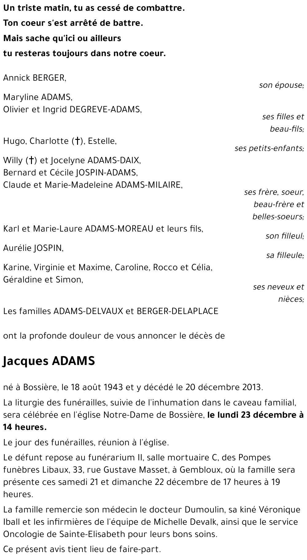 Jacques ADAMS