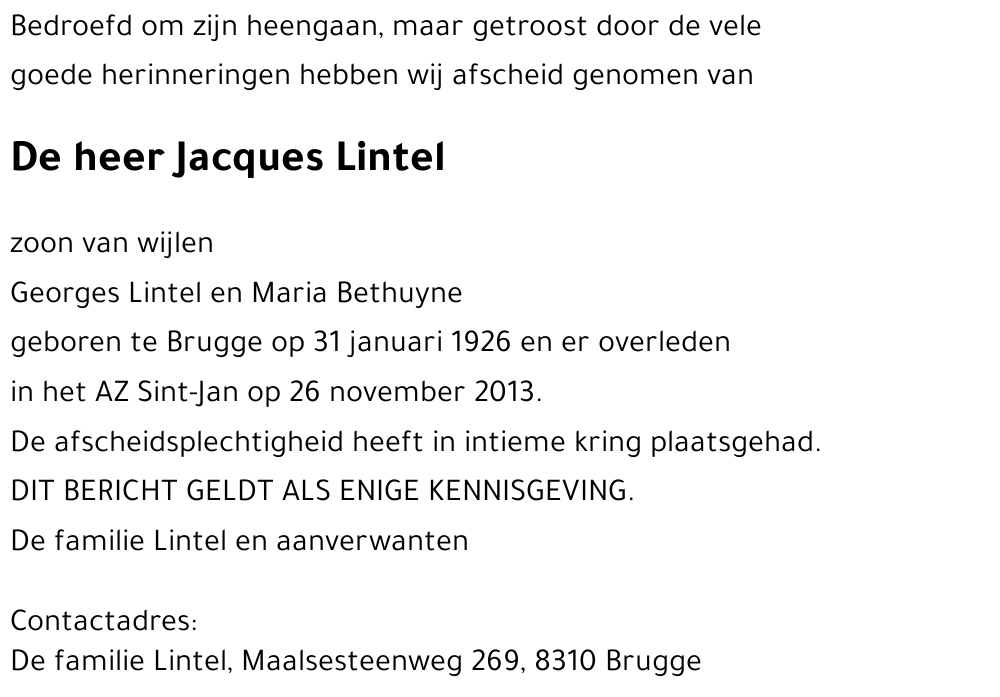 Jacques Lintel