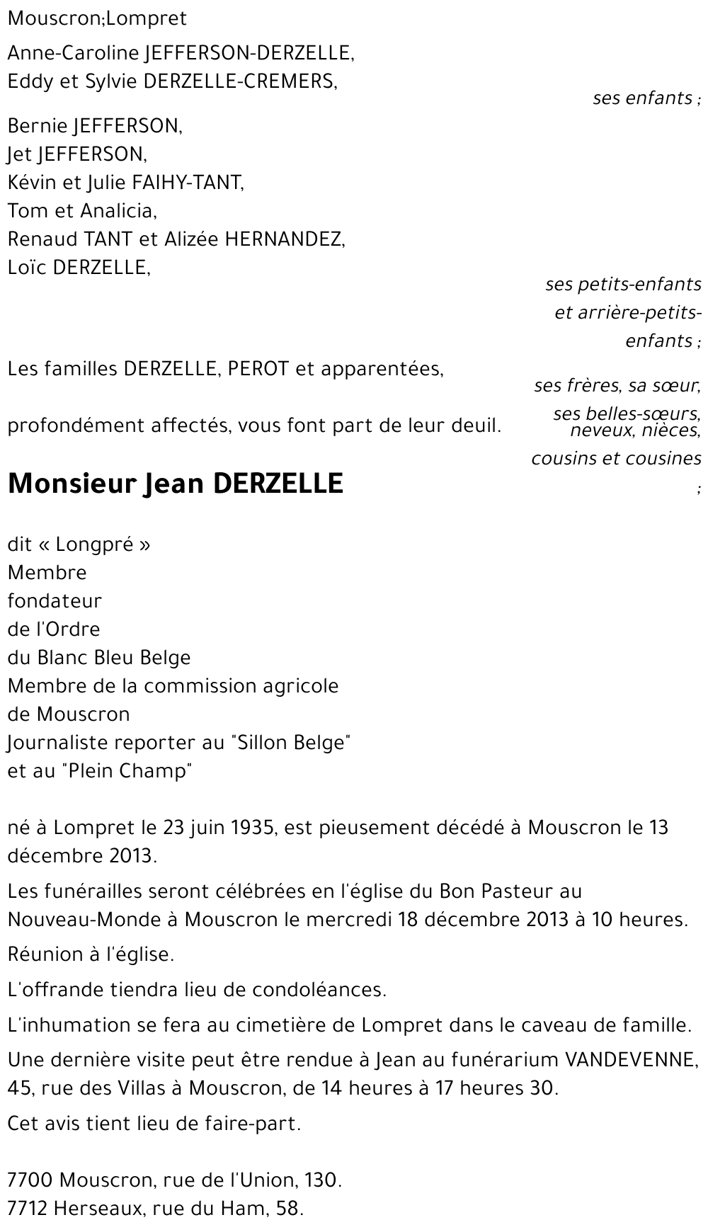 Jean DERZELLE