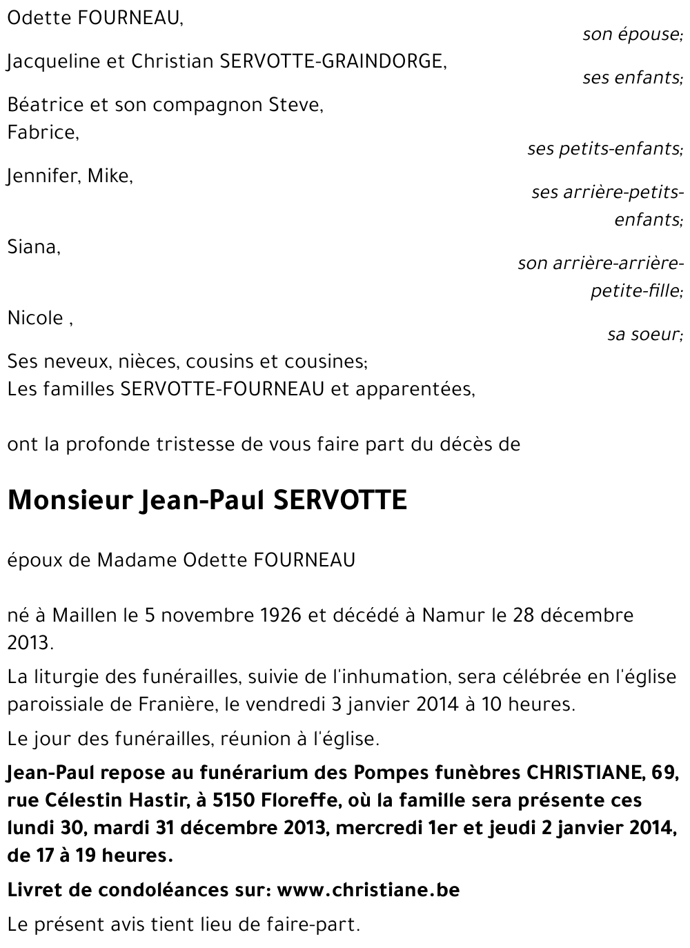 Jean-Paul SERVOTTE