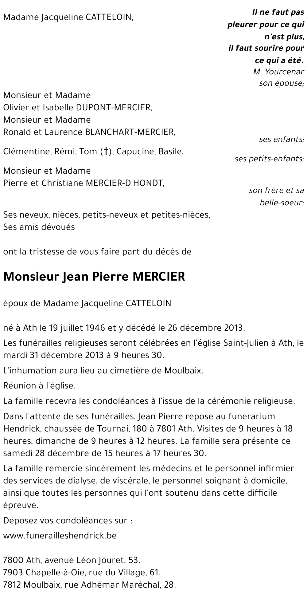 Jean Pierre MERCIER