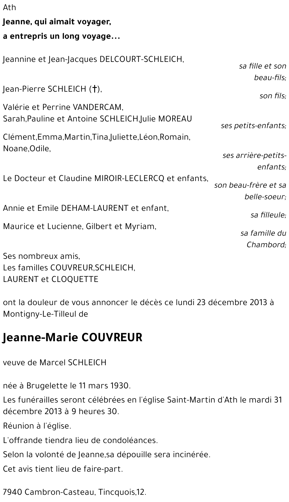 Jeanne-Marie COUVREUR