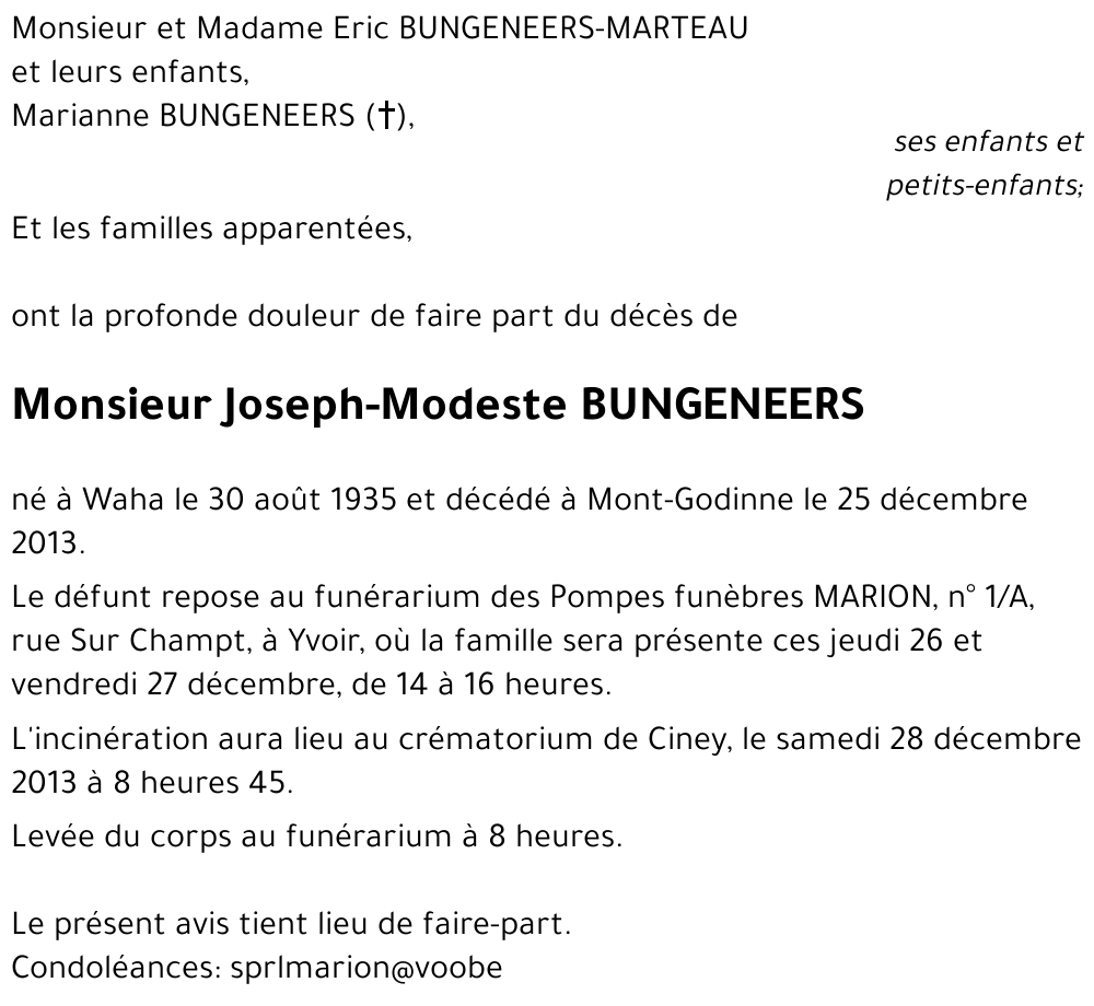 Joseph-Modeste BUNGENEERS