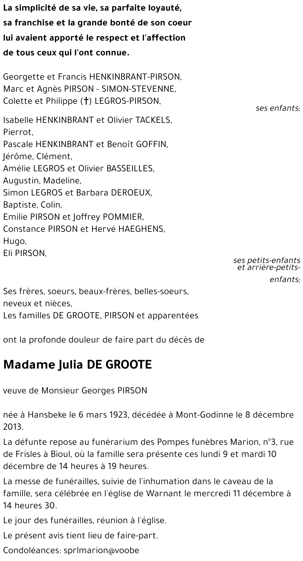 Julia DE GROOTE