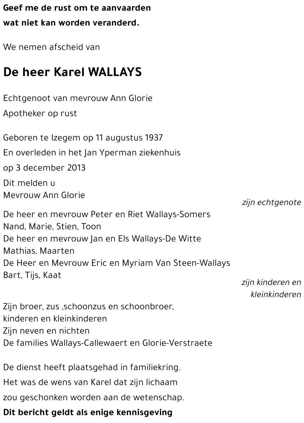 Karel WALLAYS