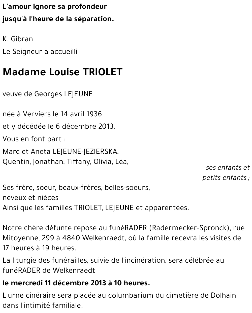 Louise TRIOLET