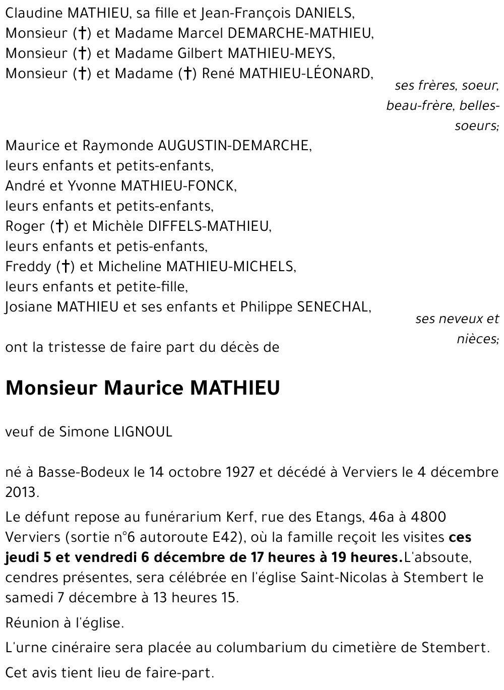 Maurice MATHIEU