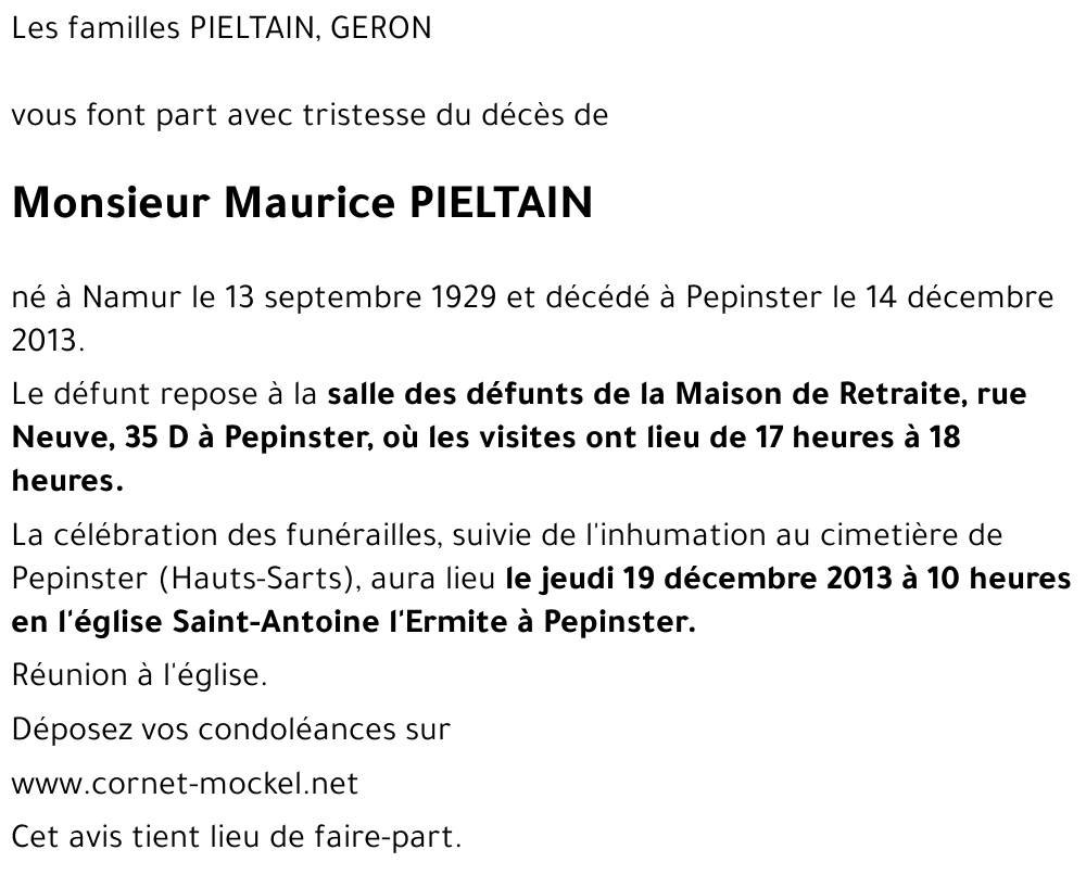 Maurice PIELTAIN