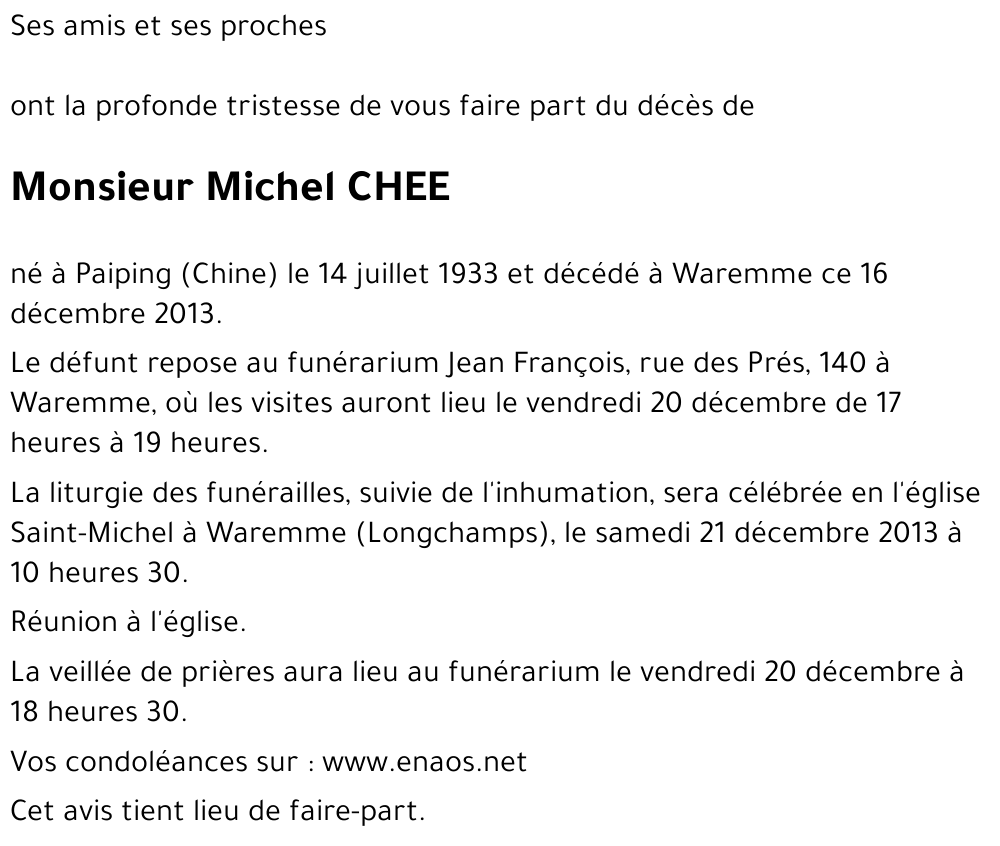 Michel CHEE