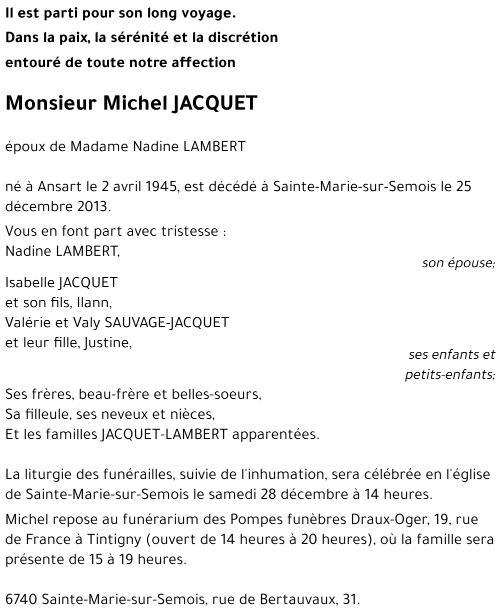 Michel JACQUET