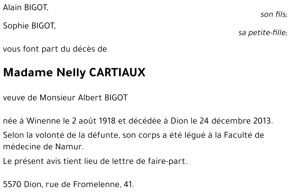 Nelly CARTIAUX