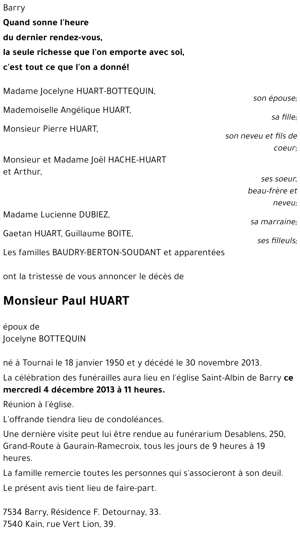 Paul HUART