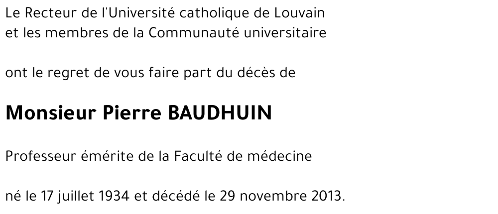 Pierre BAUDHUIN