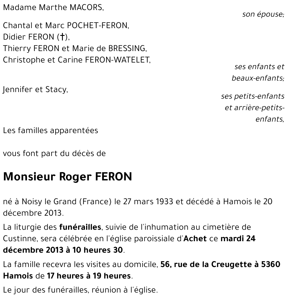 Roger FERON