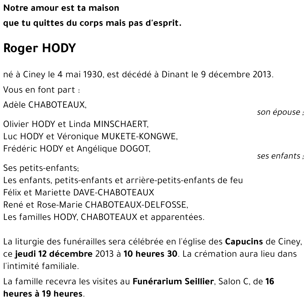 Roger HODY