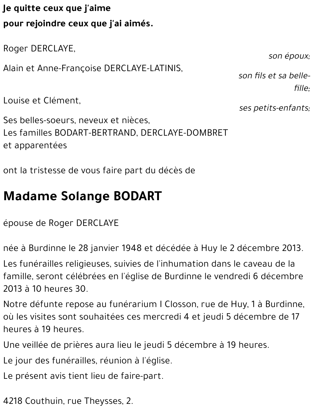 Solange BODART