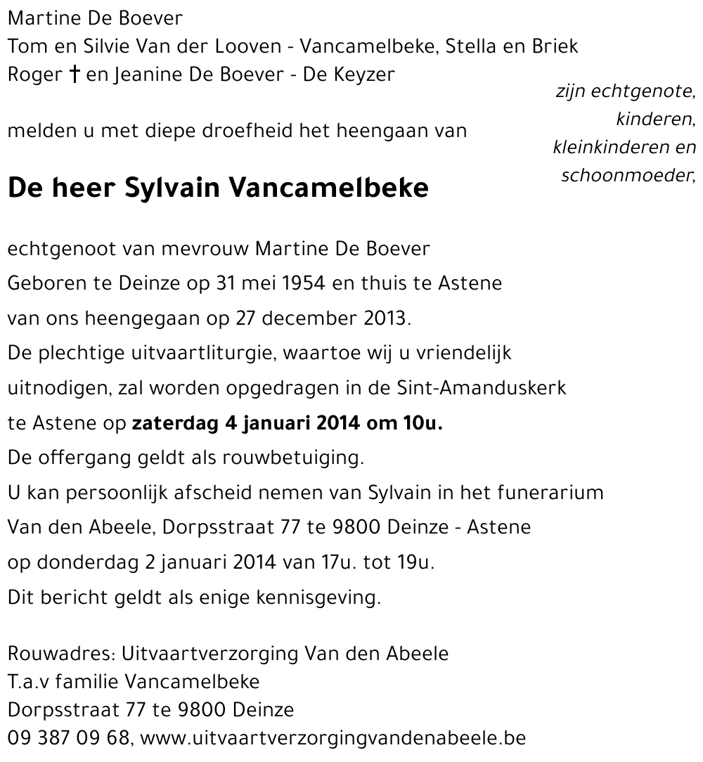 Sylvain Vancamelbeke