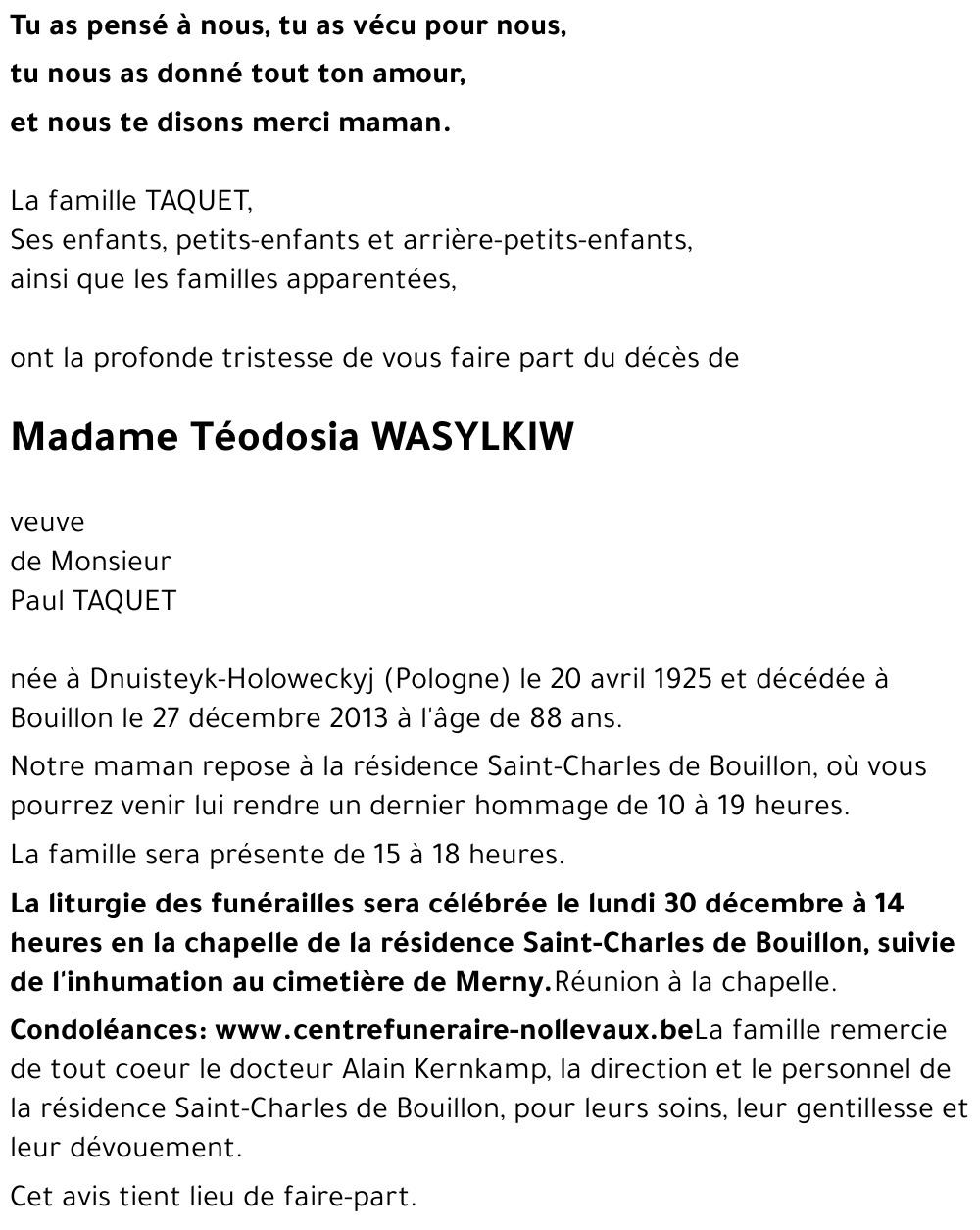Téodosia WASYLKIW