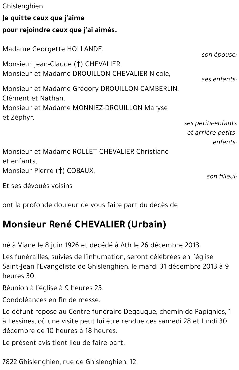 Urbain CHEVALIER