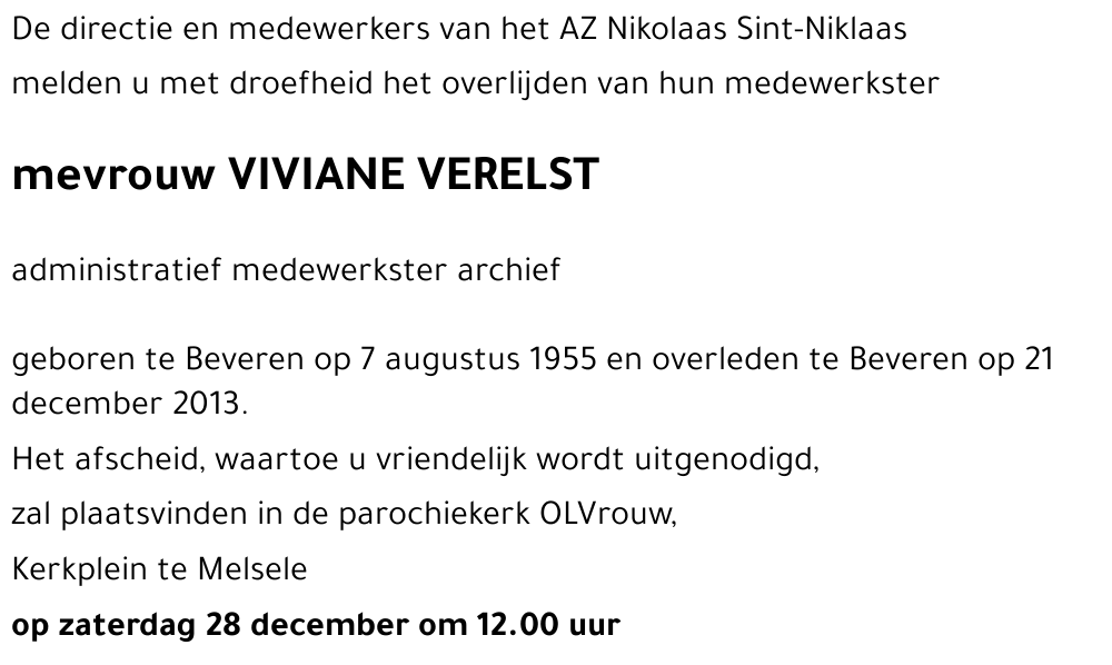 VIVIANE VERELST