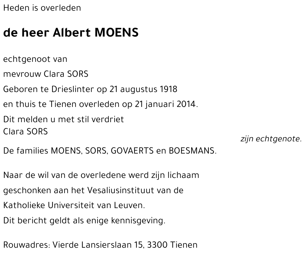 Albert MOENS