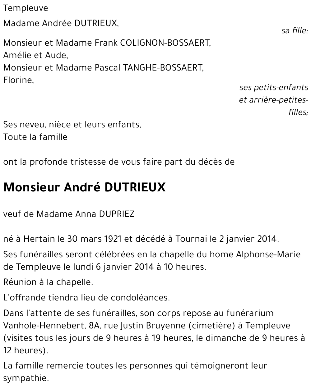 André DUTRIEUX