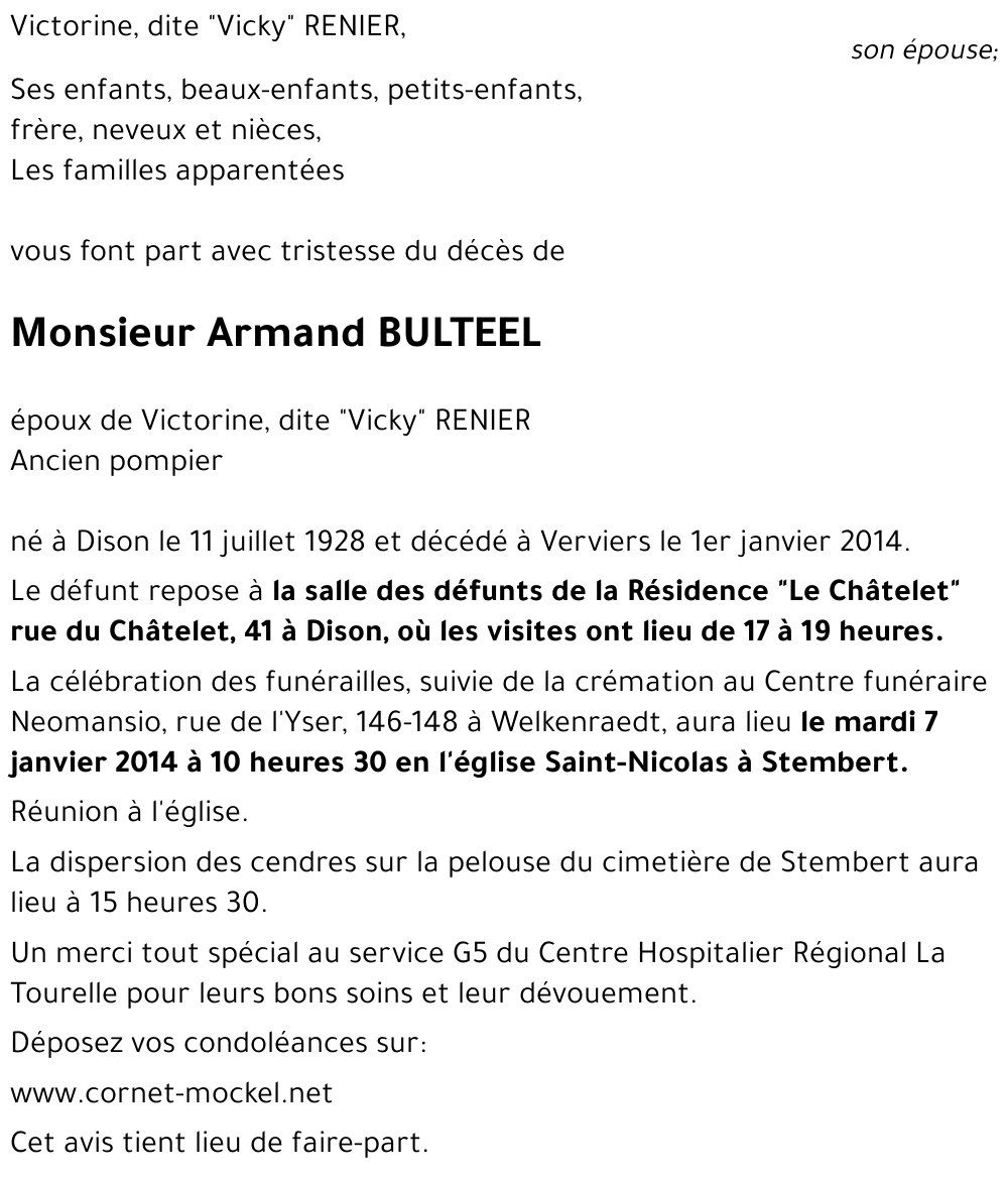 Armand BULTEEL