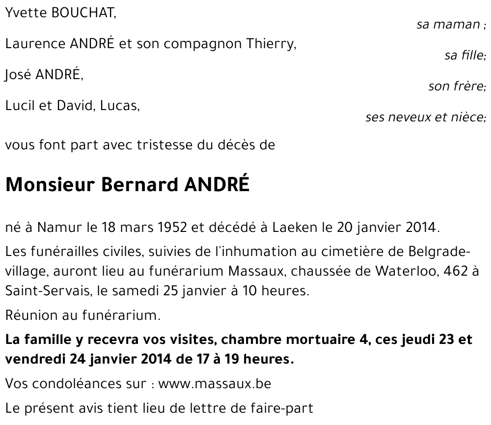 Bernard ANDRÉ