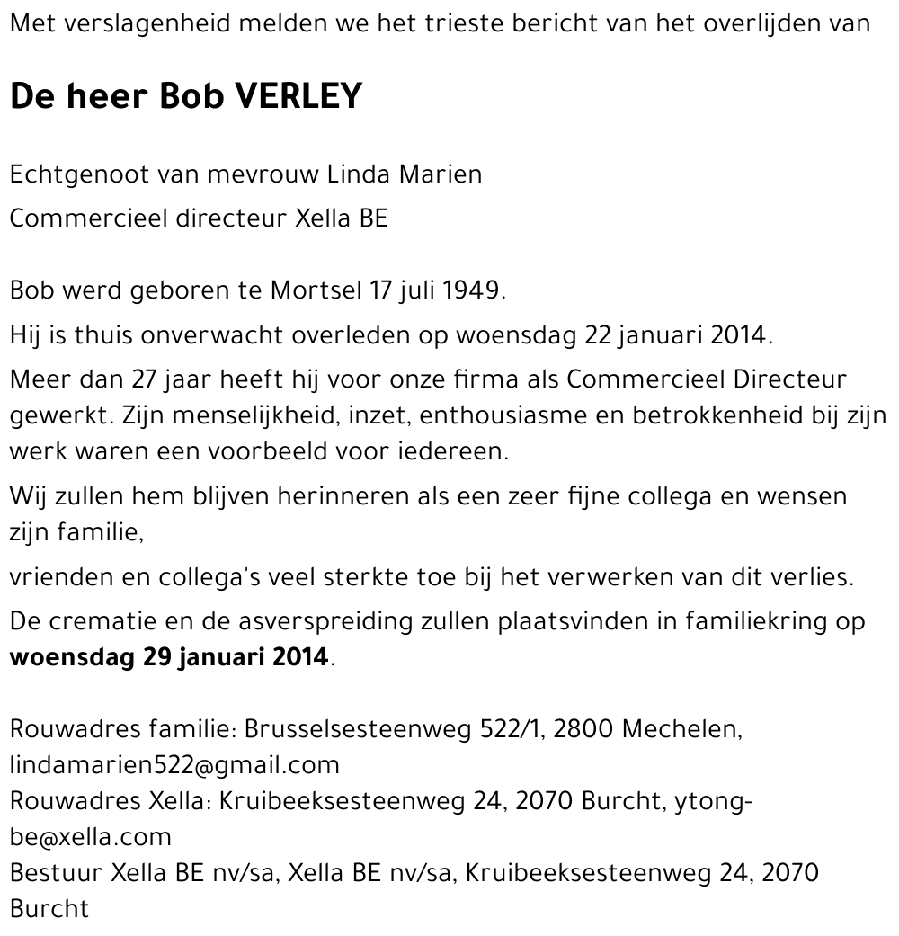 Bob VERLEY