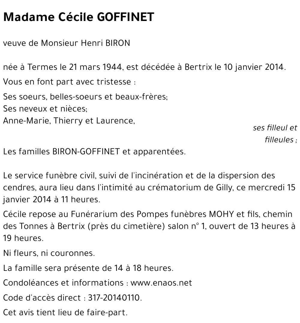 Cécile GOFFINET