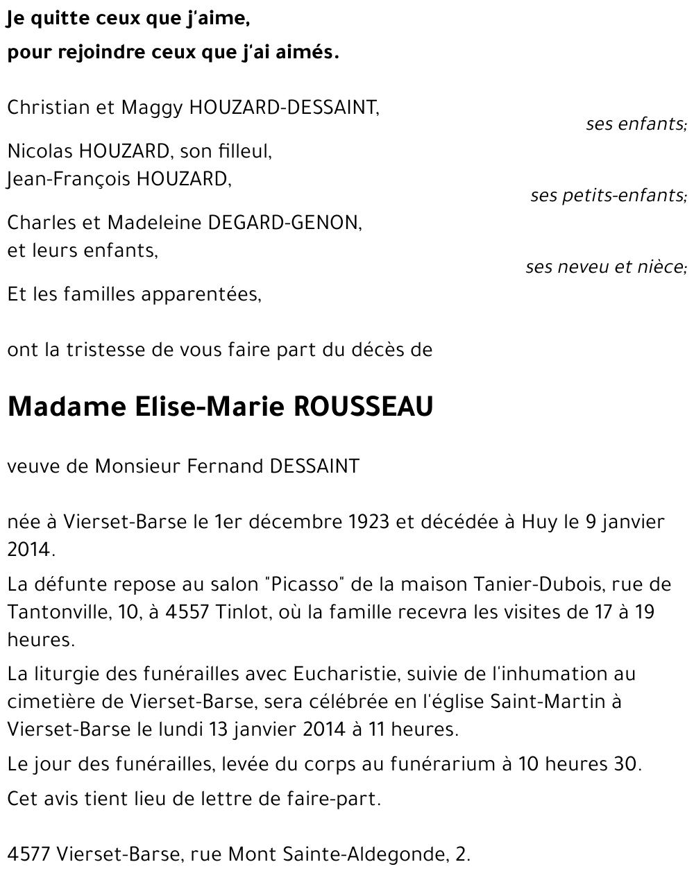 Elise-Marie ROUSSEAU