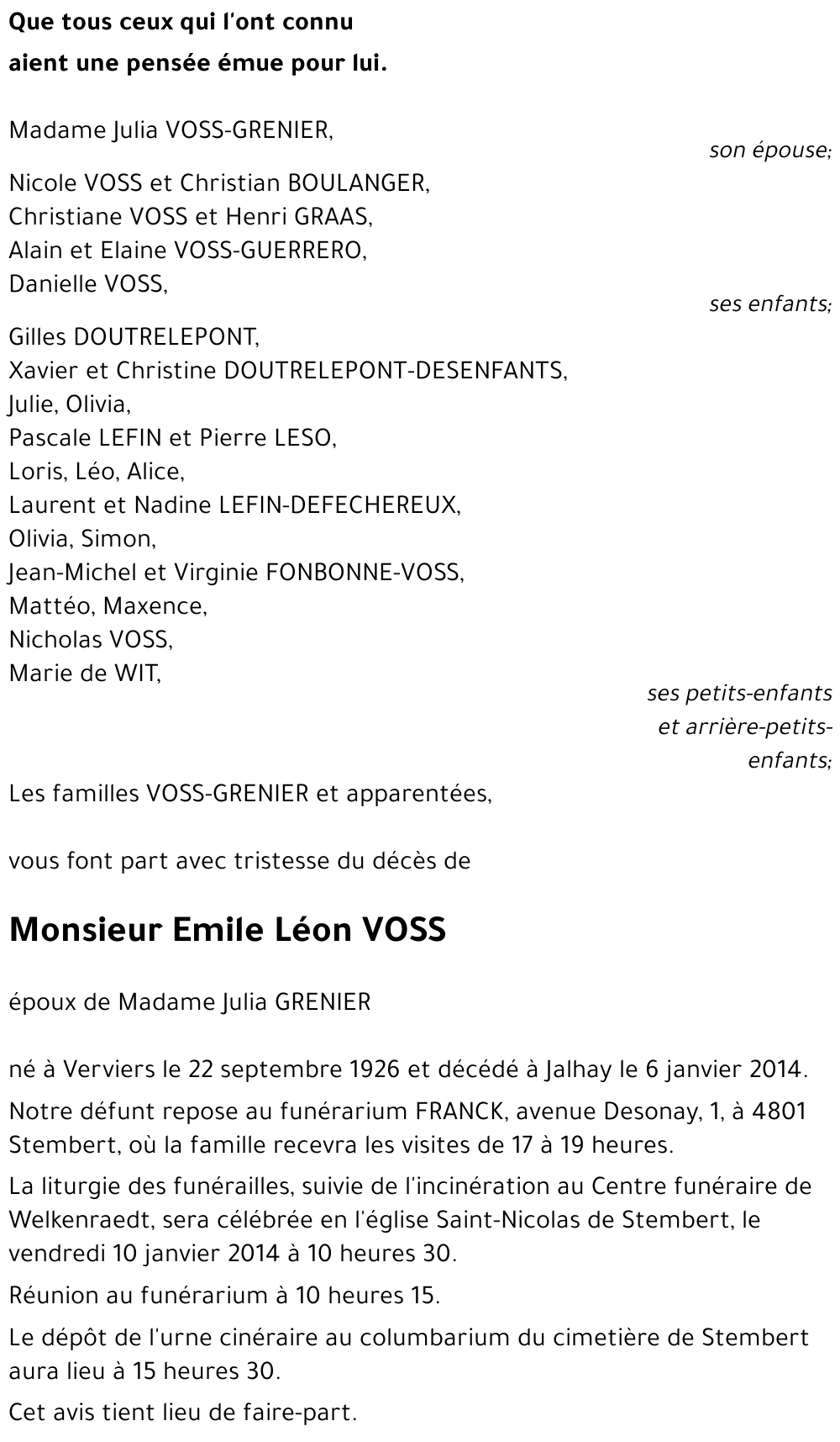 Emile Léon VOSS